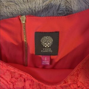 peachy lace print Vince Camuto dress